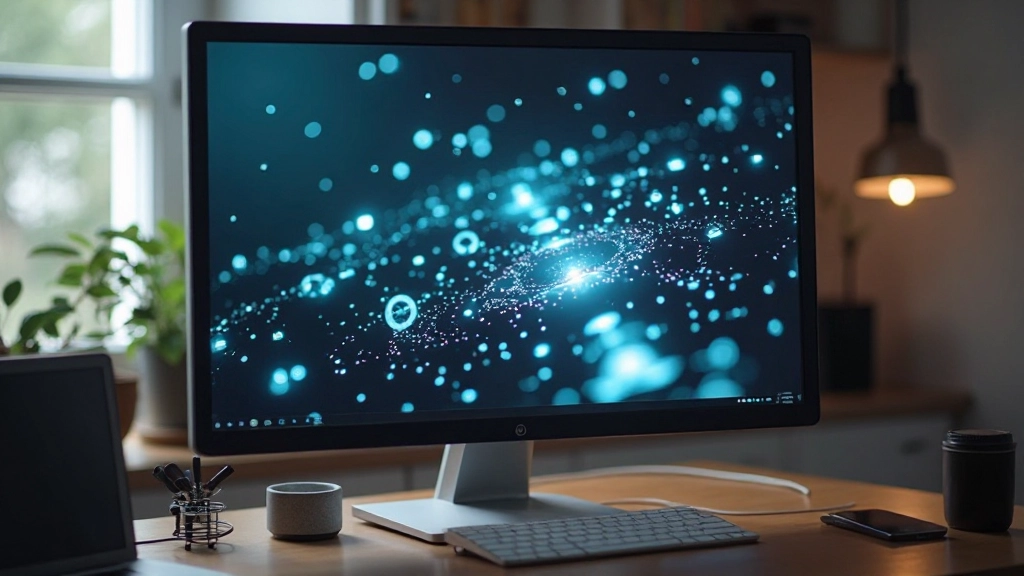 Computer monitor toont website met subtiele animaties en smooth transitions
